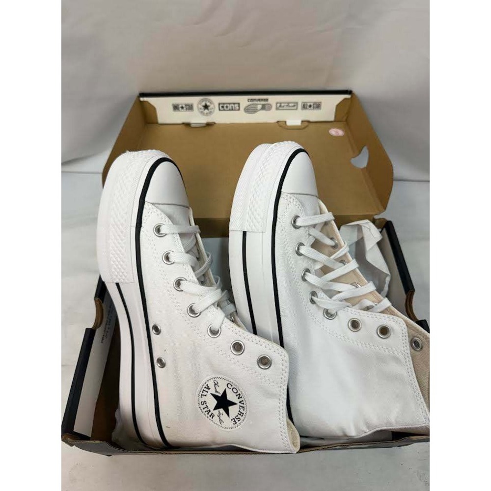 Converse Chuck Taylor All Star Lift High Top White Platform Sneakers 560846F 7W - Picture 7 of 10